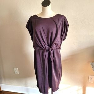 Halston Heritage | Purple Gray Grecian Cocktail Wrap Dress XL